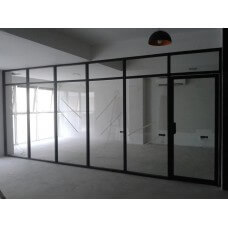 Matt Black Powder Coated Aluminium & Clear Glass Shopfront|  